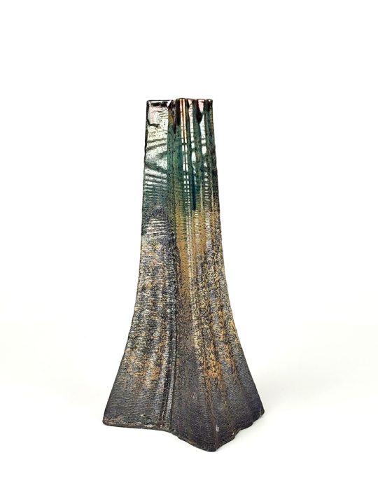 Columna Raku 3D printed vase #1