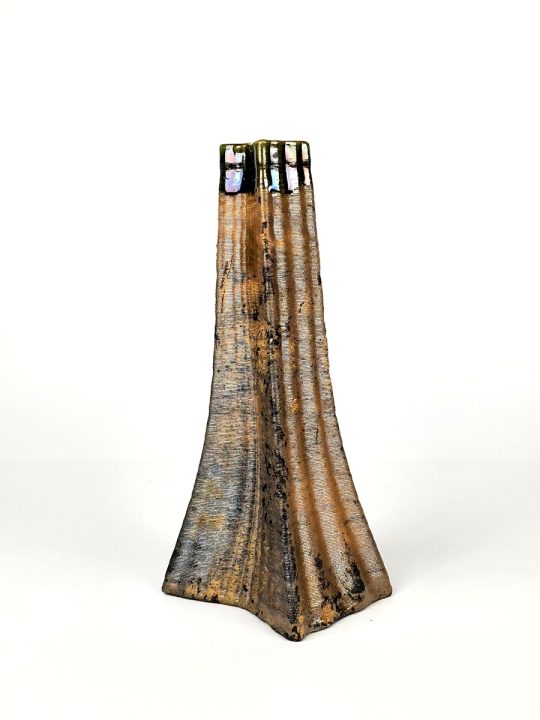 Columna Raku 3D printed vase #2